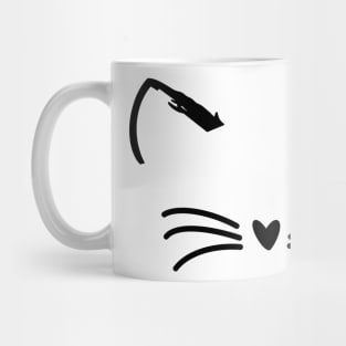 Cat face, Wiskers, Cute Cat Mug